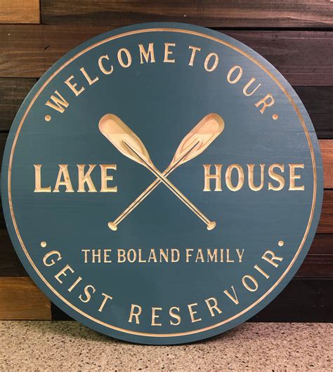 custom metal lake house signs|personalized signs for lake house.